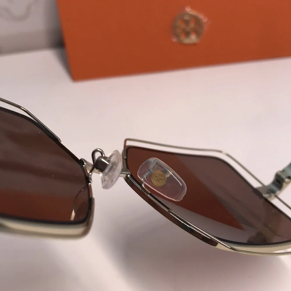 ✨ New Authentic Tory Burch TY6086 55-X Brown & Gold Sunglasses ✨
